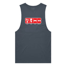 Load image into Gallery viewer, adult-mens-petrol-red-tank-top-game-chill-sleep-repeat-chllen-lifestyle-wear