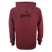Load image into Gallery viewer, adult-mens-stylish-burgundy-white-hoodie-jumper-emblem-chllen-lifestyle-wear-back