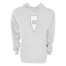 Load image into Gallery viewer, adult-mens-stylish-white-on-white-2-tone-hoodie-jumper-emblem-chllen-lifestyle-wear