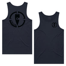 Load image into Gallery viewer, adults-mens-navy-black-two-tone-tank-top-singlet-shirt-casual-gym-wear-chllen-lifestyle-wear