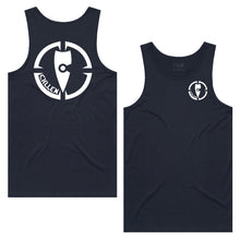 Load image into Gallery viewer, adults-mens-navy-white-two-tone-tank-top-singlet-shirt-casual-gym-wear-chllen-lifestyle-wear
