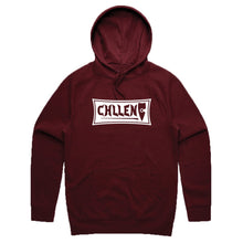 Load image into Gallery viewer, adults-mens-stylish-chill-burgundy-white-viben-hoodie-jumper-shop-chllen-lifestyle-wear