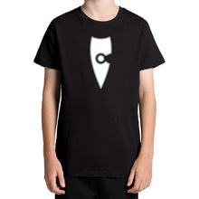 Load image into Gallery viewer, kids-casual-black-shirt-emblem-chllen-lifestyle-wear