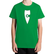 Load image into Gallery viewer, kids-casual-green-shirt-emblem-chllen-lifestyle-wear