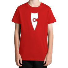 Load image into Gallery viewer, kids-casual-red-shirt-emblem-chllen-lifestyle-wear