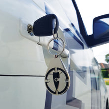 Load image into Gallery viewer, black key ring black key chain metal key ring metal key chain chllen lifestyle wear black velvet bag chillen clothing