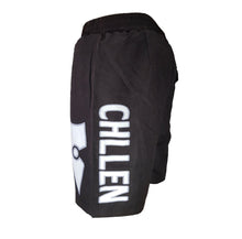 Load image into Gallery viewer, chillen chllen lifestyle wear black-white board shorts boardies