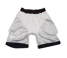 Load image into Gallery viewer, chillen chllen lifestyle wear black-white board shorts boardies