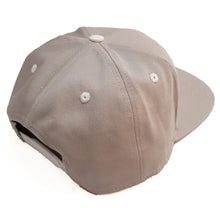 Load image into Gallery viewer, grey white snapback hat cap lifestyle wear chllen chillen clothing chillin apparel