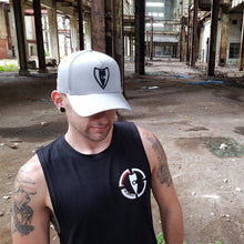 Load image into Gallery viewer, grey-black-a-frame-snapback-caps-hats-defiant-chllen-lifestyle-wear