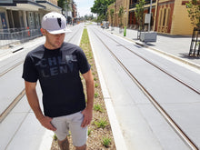 Load image into Gallery viewer, chillen chllen lifestyle wear kids casual black on black shirt t-shirt tee grey-black snapback hat