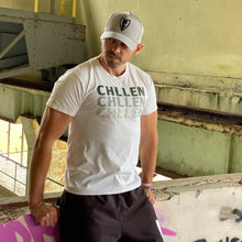 Load image into Gallery viewer, chillen chllen lifestyle wear kids casual white-grey shirt t-shirt tee grey-black a-frame snapback hat