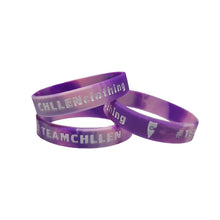 Load image into Gallery viewer, chillen chllen lifestyle wear purple-white silicone wrist band marble