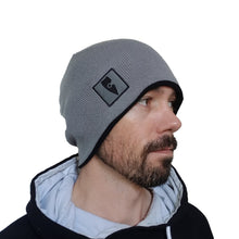 Load image into Gallery viewer, reversible black grey beanie chllen lifestyle wear chillen clothing chillin