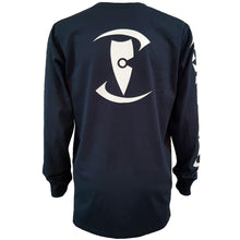 Load image into Gallery viewer, mens stylish navy long sleeve shirt  zentrix chllen lifestyle wear back