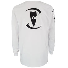 Load image into Gallery viewer, mens stylish white long sleeve shirt zentrix chllen lifestyle wear back