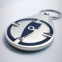 Load image into Gallery viewer, navy blue key ring navy blue key chain metal key ring metal key chain chllen lifestyle wear blue velvet bag chillen clothing target