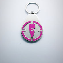Load image into Gallery viewer, pink key ring pink key chain metal key ring metal key chain chllen lifestyle wear black velvet bag target