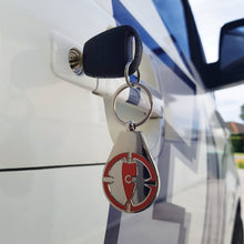 Load image into Gallery viewer, red key ring red key chain metal key ring metal key chain chllen lifestyle wear black velvet bag target