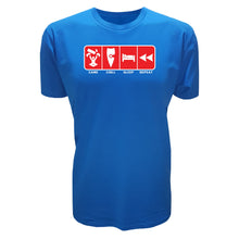 Load image into Gallery viewer, adult-mens-arctic-blue-red-casual-gaming-t-shirt-game-chill-sleep-repeat-chllen-lifestyle-wear