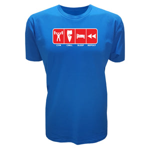 adult-mens-arctic-blue-red-casual-gym-wear-t-shirt-gym-chill-sleep-repeat-chllen-lifestyle-wear