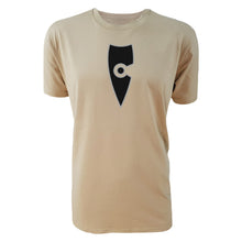 Load image into Gallery viewer, adult-mens-casual-stylish-tan-black-two-tone-staple-shirt-emblem-chllen-lifestyle-wear