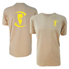 Load image into Gallery viewer, adult-mens-casual-stylish-tan-yellow-two-tone-staple-shirt-zentrix-logo-chllen-lifestyle-wear