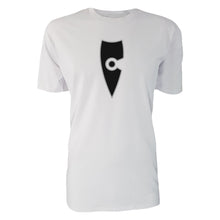 Load image into Gallery viewer, adult-mens-casual-stylish-white-black-two-tone-staple-shirt-emblem-chllen-lifestyle-wear