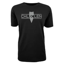 Load image into Gallery viewer, adult-mens-chill-black-grey-shirt-brand-logo-chill-chllen-lifestyle-wear