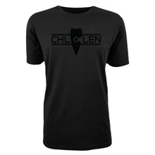 Load image into Gallery viewer, adult-mens-chill-black-on-black-shirt-brand-logo-chill-chllen-lifestyle-wear