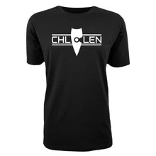 Load image into Gallery viewer, adult-mens-chill-black-white-shirt-brand-logo-chill-chllen-lifestyle-wear