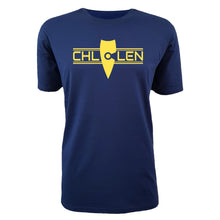 Load image into Gallery viewer, adult-mens-chill-blue-yellow-shirt-brand-logo-chill-chllen-lifestyle-wear