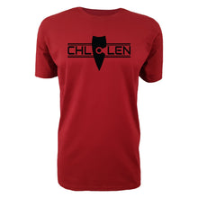 Load image into Gallery viewer, adult-mens-chill-red-black-shirt-brand-logo-chill-chllen-lifestyle-wear