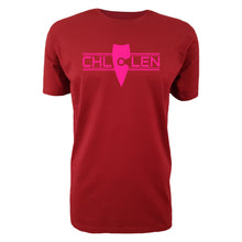 Load image into Gallery viewer, adult-mens-chill-red-fluro-pink-shirt-brand-logo-chill-chllen-lifestyle-wear