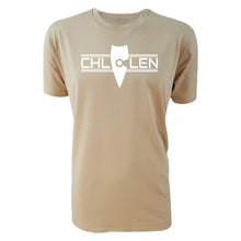 Load image into Gallery viewer, adult-mens-chill-tan-white-shirt-brand-logo-chill-chllen-lifestyle-wear