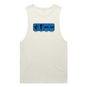 adult-mens-ecru-blue-tank-top-surf-chill-sleep-repeat-chllen-lifestyle-wear