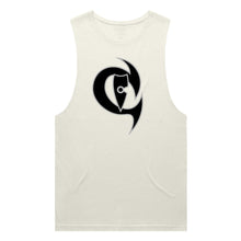 Load image into Gallery viewer, adult-mens-ecru-tan-black-grey-two-tone-gym-wear-tank-top-singlet-shirt-evolve-chllen-lifestyle-wear