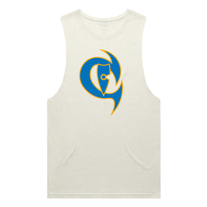 adult-mens-ecru-tan-blue-orange-two-tone-gym-wear-tank-top-singlet-shirt-evolve-chllen-lifestyle-wear