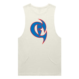 adult-mens-ecru-tan-blue-red-two-tone-gym-wear-tank-top-singlet-shirt-evolve-chllen-lifestyle-wear