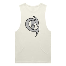 Load image into Gallery viewer, adult-mens-ecru-tan-grey-black-two-tone-gym-wear-tank-top-singlet-shirt-evolve-chllen-lifestyle-wear