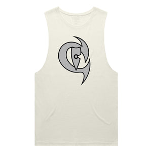 adult-mens-ecru-tan-grey-black-two-tone-gym-wear-tank-top-singlet-shirt-evolve-chllen-lifestyle-wear