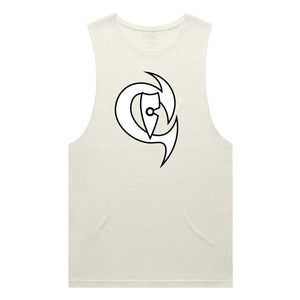 adult-mens-ecru-tan-white-black-two-tone-gym-wear-tank-top-singlet-shirt-evolve-chllen-lifestyle-wear