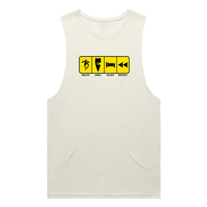 adult-mens-ecru-yellow-tank-top-skate-chill-sleep-repeat-chllen-lifestyle-wear