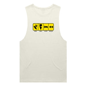 adult-mens-ecru-yellow-tank-top-surf-chill-sleep-repeat-chllen-lifestyle-wear