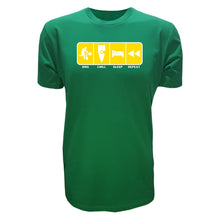 Load image into Gallery viewer, adult-mens-green-yellow-casual-bmx-wear-t-shirt-bmx-chill-sleep-repeat-chllen-lifestyle-wear