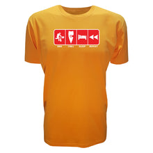 Load image into Gallery viewer, adult-mens-orange-red-casual-bmx-wear-t-shirt-bmx-chill-sleep-repeat-chllen-lifestyle-wear