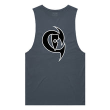 Load image into Gallery viewer, adult-mens-petrol-blue-black-white-two-tone-gym-wear-tank-top-singlet-shirt-evolve-chllen-lifestyle-wear