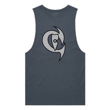 Load image into Gallery viewer, adult-mens-petrol-blue-grey-black-two-tone-gym-wear-tank-top-singlet-shirt-evolve-chllen-lifestyle-wear