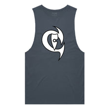 Load image into Gallery viewer, adult-mens-petrol-blue-white-black-two-tone-gym-wear-tank-top-singlet-shirt-evolve-chllen-lifestyle-wear