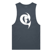 Load image into Gallery viewer, adult-mens-petrol-blue-white-grey-two-tone-gym-wear-tank-top-singlet-shirt-evolve-chllen-lifestyle-wear